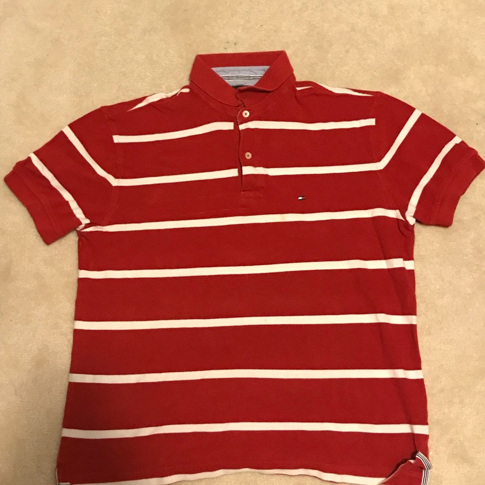 Red Tommy Hilfiger Polo